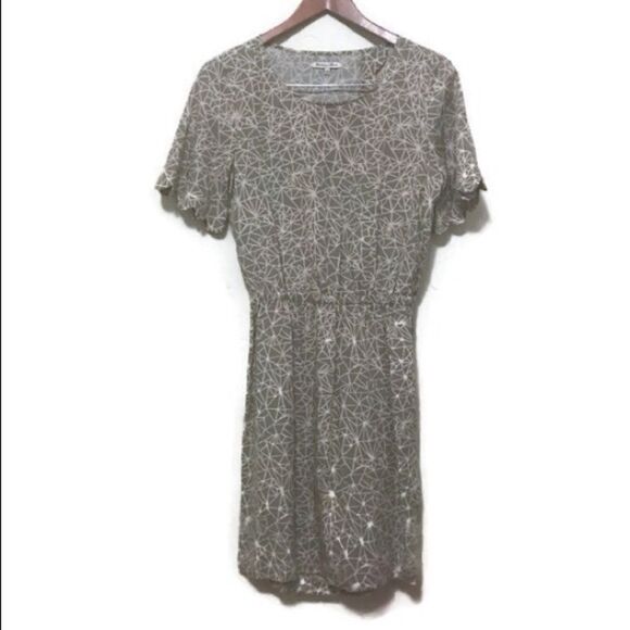 Madewell (Broadway & Broome) Peekaboo geometric open back cutout scalloped dress - Picture 2 of 9